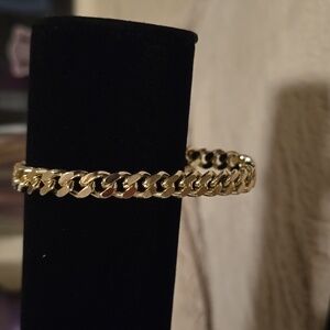 Melinda Maria Julian Cuban Chain Bracelet Anklet 6.8mm 8"+ Gold | New ✨️ FIRM